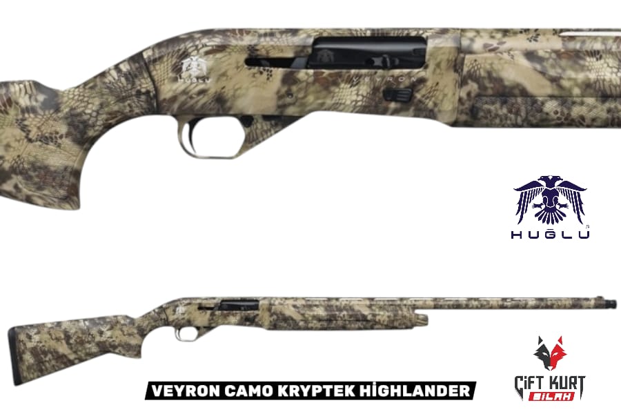 Huğlu VEYRON CAMO KRYPTEK HIGHLANDER Tüplü Şarjörlü Yarı Otomatik Av Tüfeği